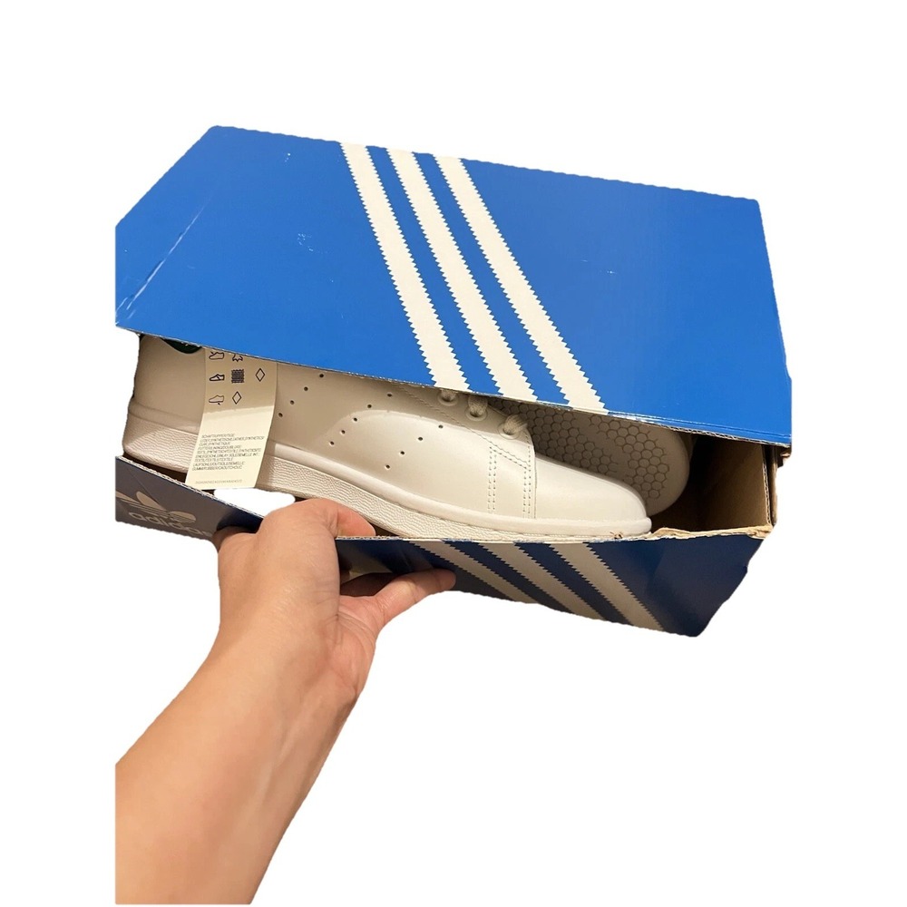 Adidas Originals Men Stan Smith Shoes Sz 8 White Sneaker Leather Casual Athletic - Picture 15 of 15
